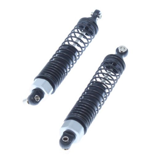 Plastic body shocks w/ black springs (2pcs), Silver - Fits all Volcano models - 08001S