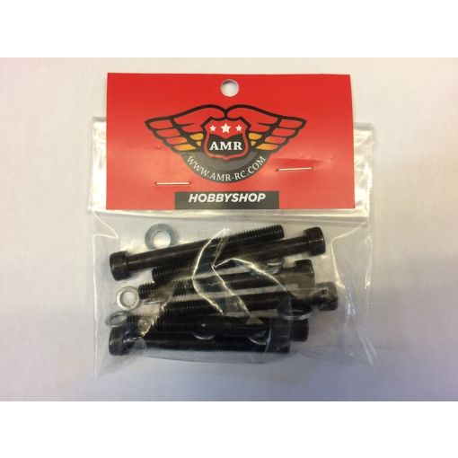 M6 x 55 mm - Prop Bolts Sets Washer Lock Nuts - 6 bolts - DLE170