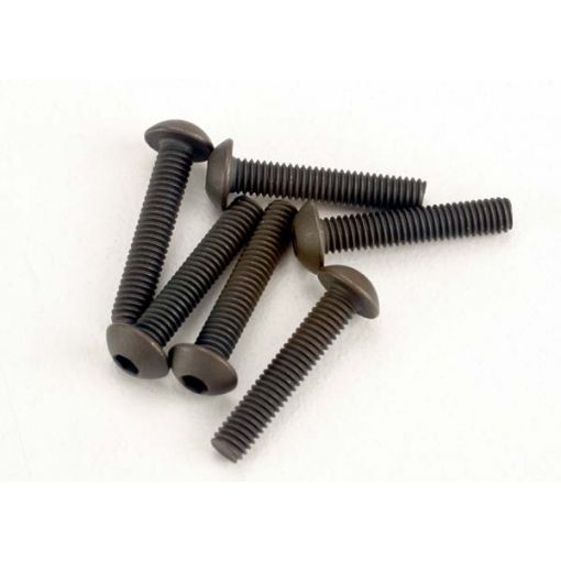 3x15mm Button Head Screws (Hex Drive)(6) - TRA2579