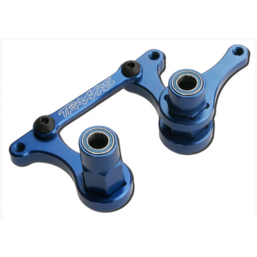 Traxxas T6 Aluminum Steering Bellcrank, Drag Link & 5x8mm Ball Bearings (Blue) - TRA3743A