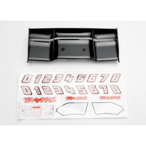 Traxxas Wing, Revo (black)/ decal sheet - TRA5446