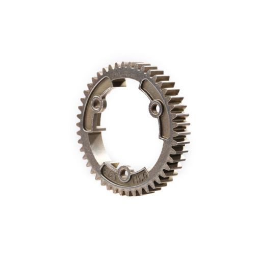 Spur gear, 46-tooth, steel (wide-face, 1.0 metric pitch) - TRA6447