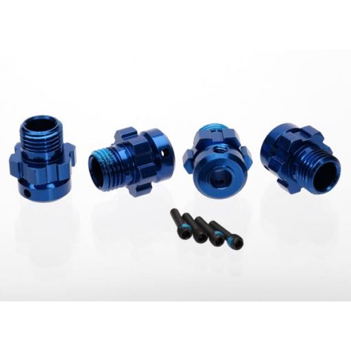 Wheel hub, splined, 17mm, Blue-anodized (4pcs)