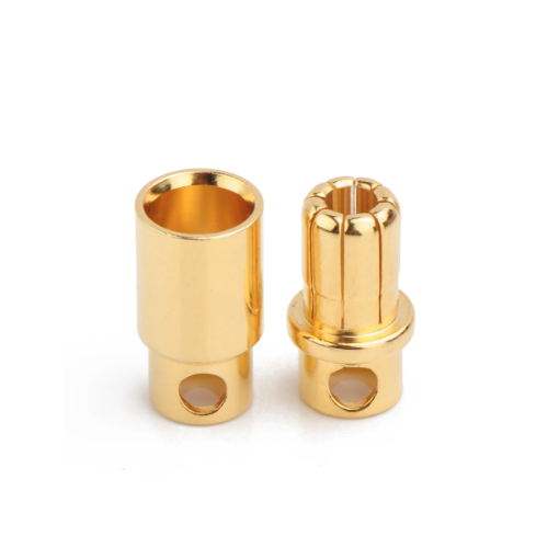 Gold Bullet Connector, 8.0mm Mal-Fem (1 pair) 130-200A