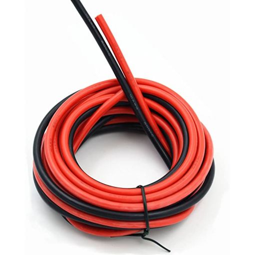 10#AWG 1050pins/0.08 OD5.5MM 1M (1M Red/1M Black) 
