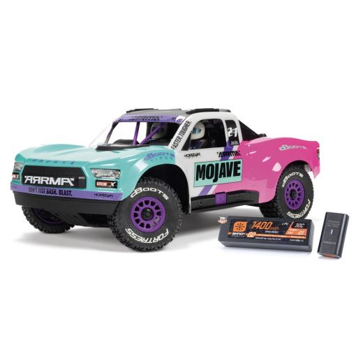 MOJAVE GROM 223S - Teal - 4X4 BLX BRUSHLESS SMALL SCALE DESERT TRUCK RTR WITH DSC, BATTERY & CHARGER - ARA2304ST1