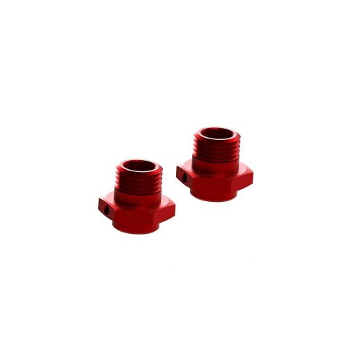 AR310484 Wheel Hex Alumn 17mm/16.5mm Red (2) - ARAC9416