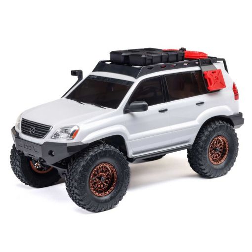 1/24 Lexus GX470 - White - SCX24 4X4 RTR Brushed Rock Crawler (Battery & Charger Included) - AXI-1532T1