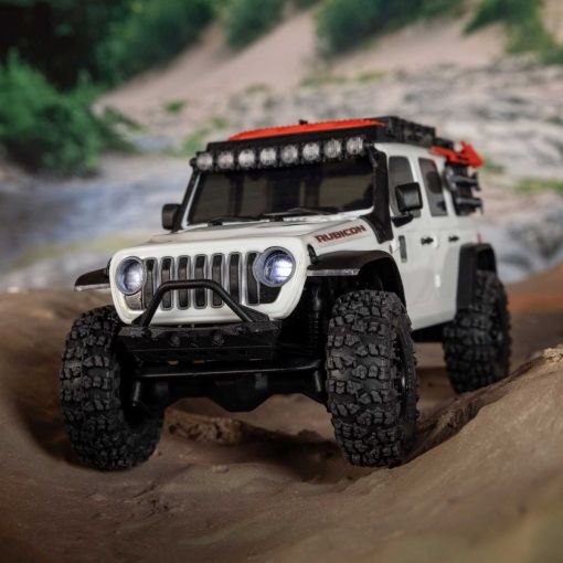 1/30 SCX30 Jeep Wrangler JLU ) - White - 4X4 RTR Brushed Rock (Battery & Charger Included - AXI-2261T2