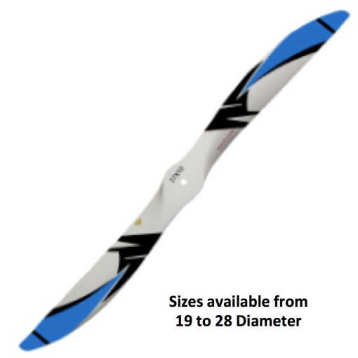 23x10 3D propeller - White-Blue