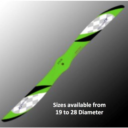 27x10 3D propeller - White-Green