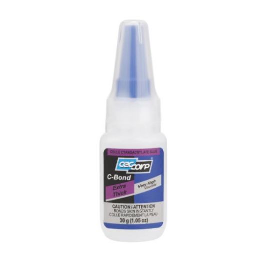 CECCORP C-Bond Extra Thick, Ultra-High viscosity of 3000 cps, curing time of 15-30 seconds (1.05 oz) - CECI-401258