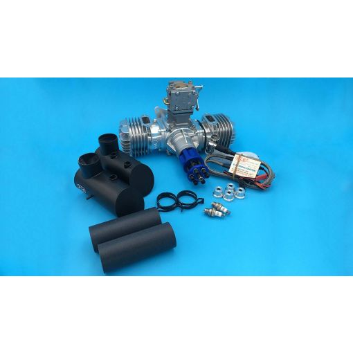 DLE-130cc Twin Gas Engine w/Ignition and Mufflers