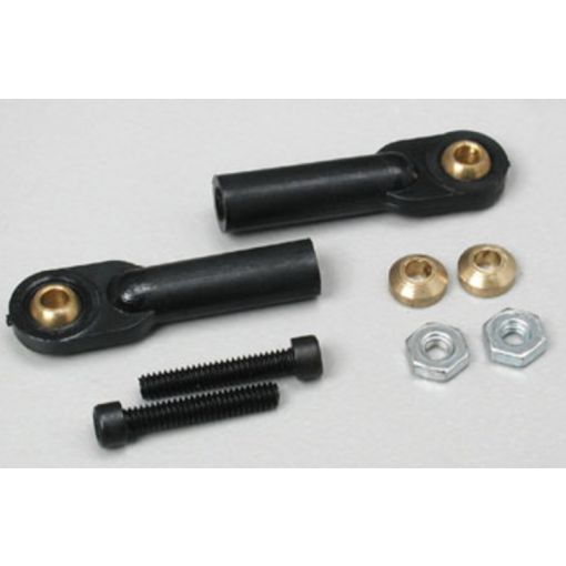 Swivel Ball Link Black 2-56 w/Hardware (2)