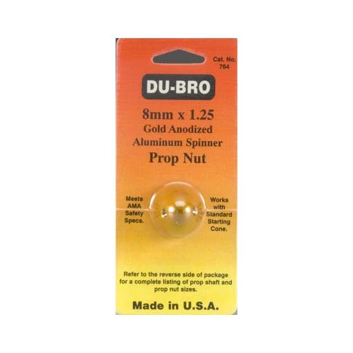 ALUM P NUT 8MMX1.25 GOLD(1