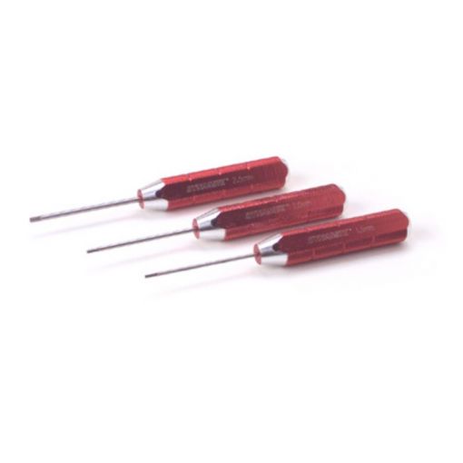 Machined Hex Driver Metric Set, Red