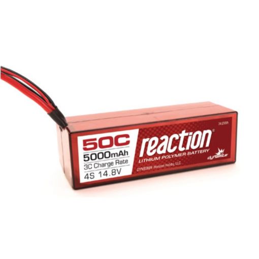Reaction 14.8V 5000mAh 4S 50C LiPo, Hardcase: EC5