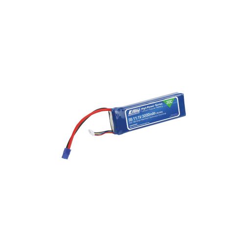3200mAh 3S 11.1V 30C LiPo, 12AWG EC3