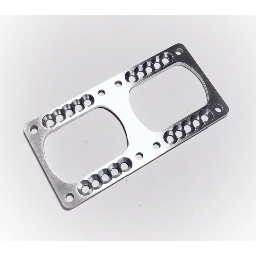 Plaque d'ajustement pour fan double - 40x40mm (Argent)