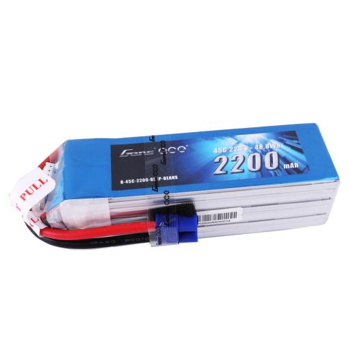 2200mAh 6S1P 22.2V 45C LiPo EC3 Plug Soft Case