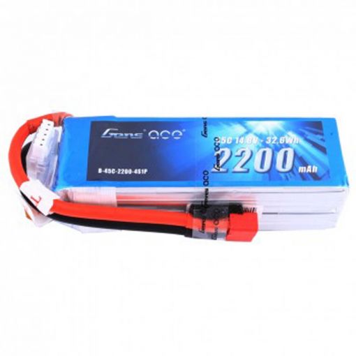 2200mAh 14.8V 45C 4S1P Lipo Battery Pack w/ Deans