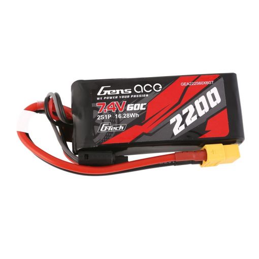 2200mAh 2S1P 7.4V 60C G-Tech LiPo Battery Pack with XT60 Plug