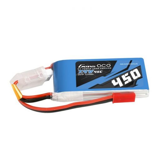 450mAh 2S1P 7.4V 45C LiPo JST-SYP Plug Soft Case 56x31x11mm