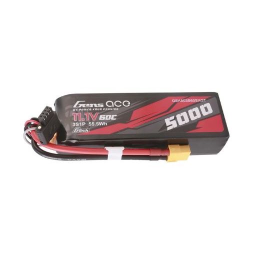 5000mAh 3S1P 11.1V 60C G-Tech LiPo Battery Pack with XT60 Plug Soft Pack 128x44.5x28.2mm