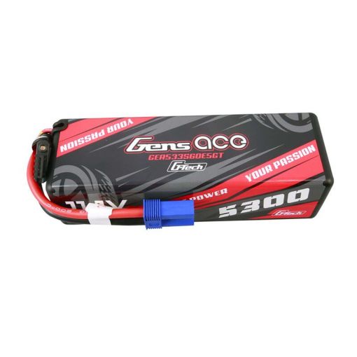 5300mAh 3S1P 11.1V 60C G-Tech LiPo Battery Pack with EC5 Plug Hardwired 139x45.7x38.3mm - GEA533S60E5GT