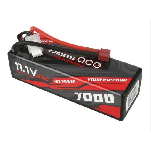 7000mAh 3S1P 11.1V 60C LiPo Deans Plug Hard Case 138x47x40mm
