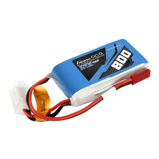 800mAh 2S1P 7.4V 45C LiPo JST-SYP Plug Soft Case 52x30x15mm - GEA8002S45JS