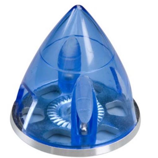 E-SPINNER 2\" TRANS BLUE ALUM Backplate