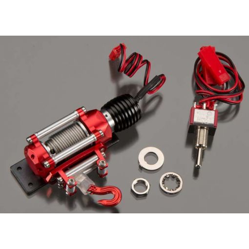 Realistic Power Winch Red 1/10 Rock Crawler