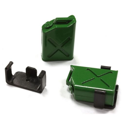 Jerry Can Fuel Tank (2), Green; 1/10 Scale Crawler