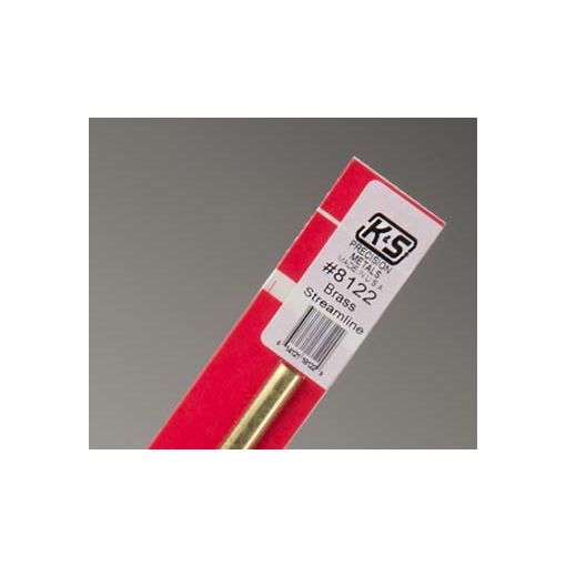 Small Brass Streamline Tube (1 pc per card)