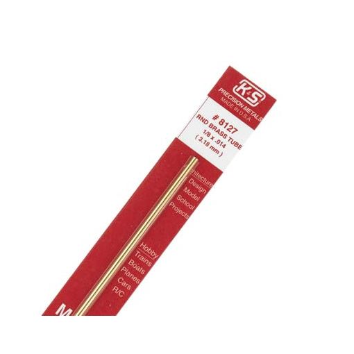 1/8\" Outside Diameter Round Brass Tube (1 pc per card)