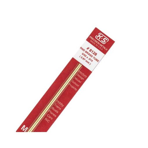 5/32\" Outside Diameter Round Brass Tube (1 pc per card)