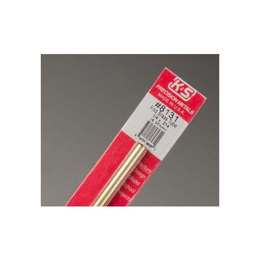 1/4\" Outside Diameter Round Brass Tube (1 pc per card)