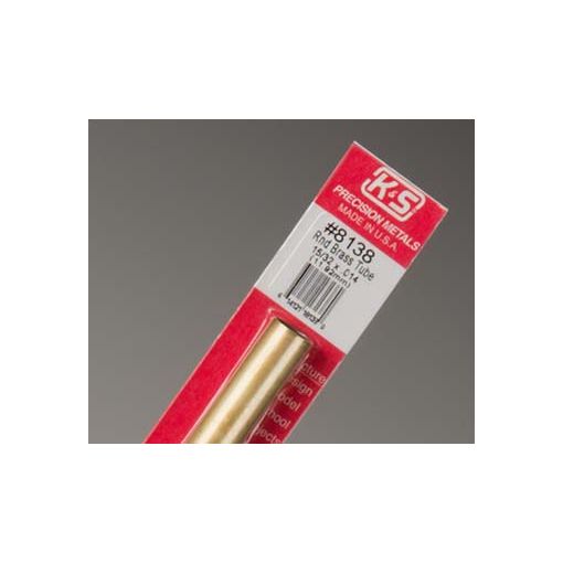 15/32\" Outside Diameter Round Brass Tube (1 pc per card)