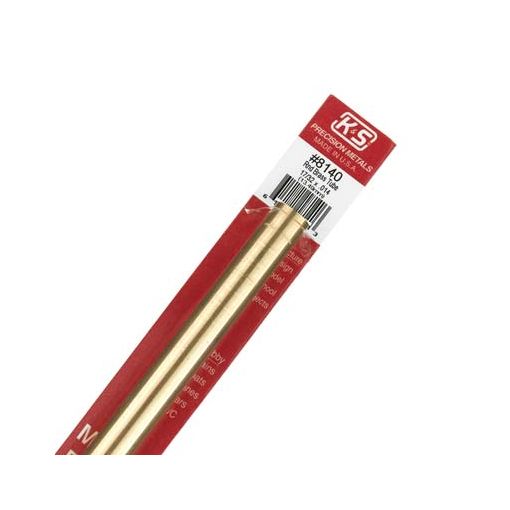 17/32\" Outside Diameter Round Brass Tube (1 pc per card)