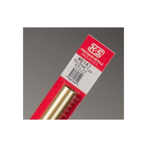 9/16\" Outside Diameter Round Brass Tube (1 pc per card)