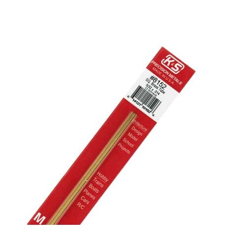 5/32\" Outside Diameter Square Brass Tube (1 pc per card)