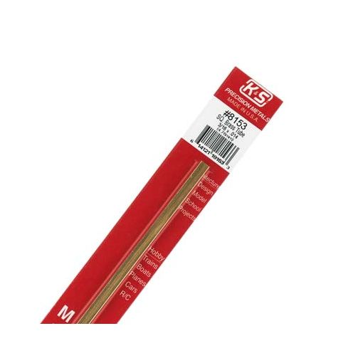 3/16\" Outside Diameter Square Brass Tube (1 pc per card)