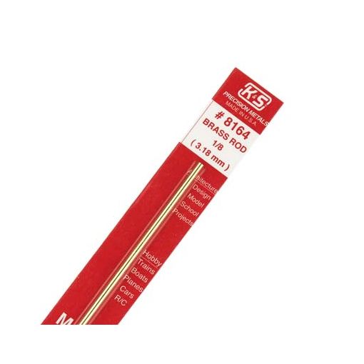 1/8\" Diameter Solid Brass Rod (1 pc per card)