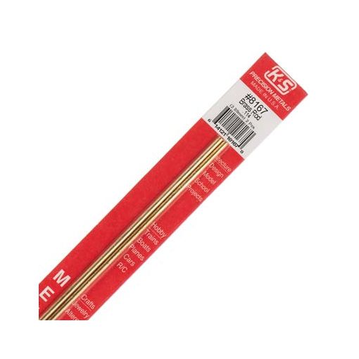 .114 Diameter Solid Brass Rod (2 pcs per card)