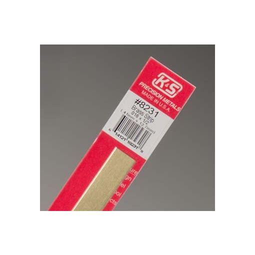 .016 x 1/2\" Brass Strip (1 pc per card)