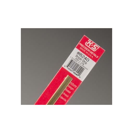 .032 x 1/4\" Brass Strip (1 pc per card)