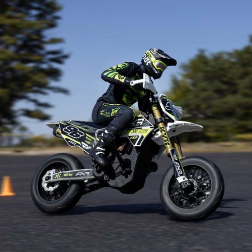 1/4 Promoto-SM - White - Super Moto Motorcycle, FXR: RTR Basic - LOS-2272