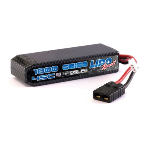 Carbon Sport 1800 7.4V 45C LiPo: 1/16 TRAxxas