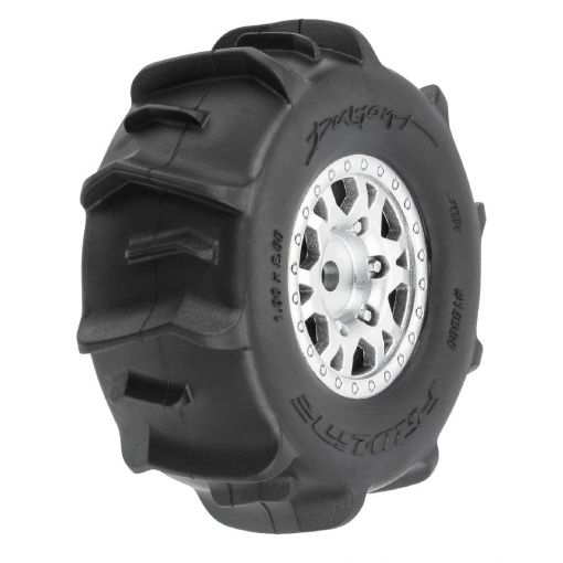Arrma Mojave Grom Dumont F/R Tires Mounted 12mm Hex Black Impulse (4) - PRO1030910